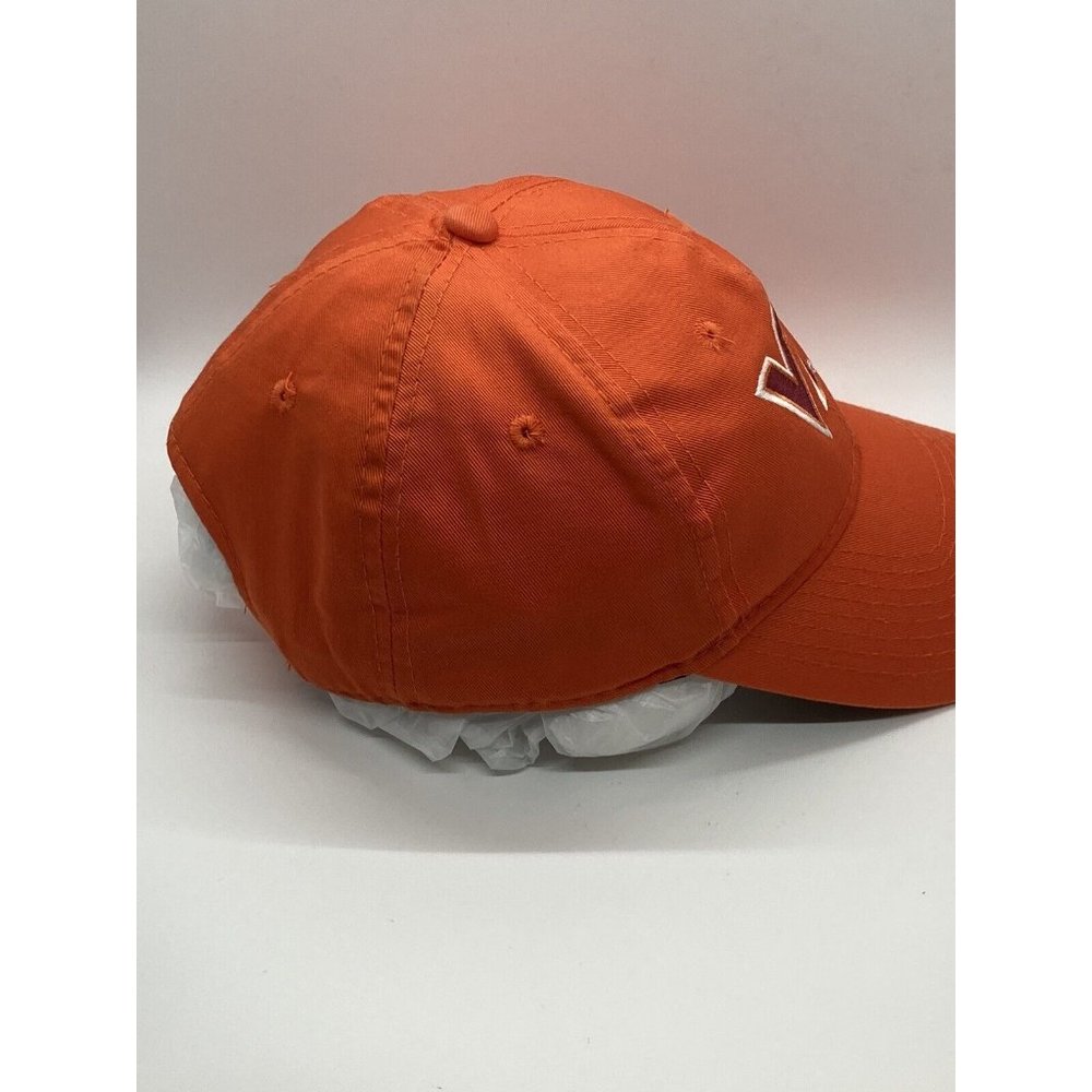 Virginia Tech Hokies Orange Adjustable Baseball Cap Hat Snap-back Signatures - Picture 12 of 12